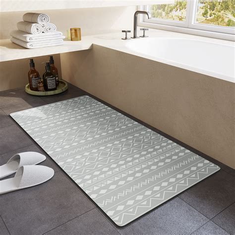 MontVoo-Bath Mat Rug-Super Absorbent Rubber Backed Non Slip Bathroom ...