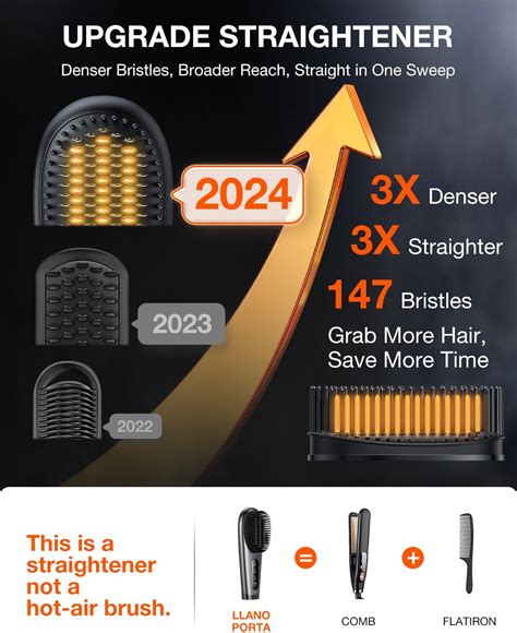 Llano Portable Cordless Hair Straightener Brush, No India | Ubuy