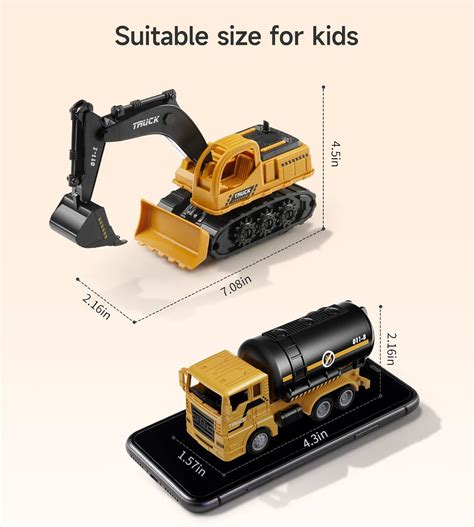 Geyiie Construction Trucks Toy Set - Kids India | Ubuy