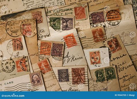 Old stamps stock image. Image of retro, authentic, postcards - 9944705