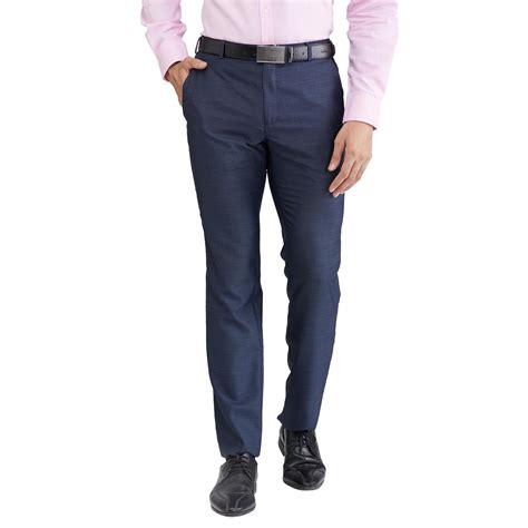 Buy Raymond Men's Slim Fit Structure Pattern Poly Viscose Blend Flat ...