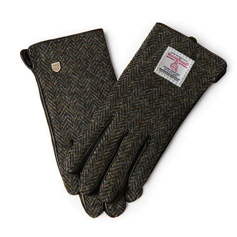 Black Tweed Mens Glove Leather Scotland | The Shepherd's Knot
