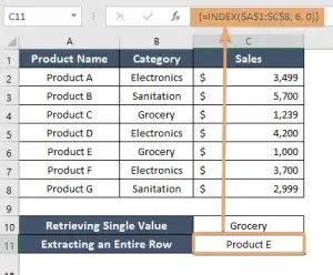 How to Use Index Excel 的图像结果