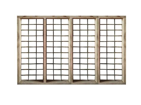 4 Panel (200 cm X 100 cm) Kitchen Wooden Window Frame with Normal Flat ...