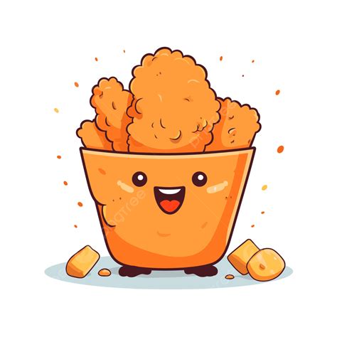 Cartoon Chicken Nugget Clip Art Funny Chicken Eating A Chicken