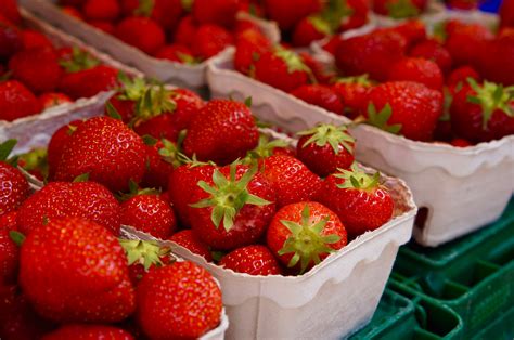 Free Images : plant, fruit, berry, food, produce, strawberry ...
