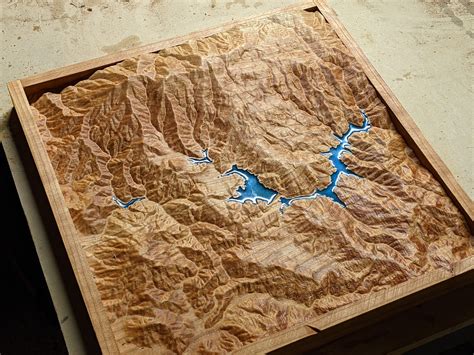Buy Custom Wooden 3D Topographic Map: Personalized Relief Art Online in ...