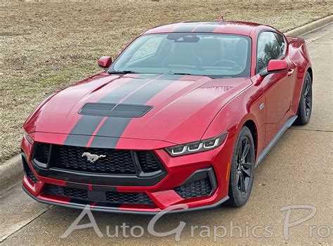 2024-2026 Ford Mustang GT & Ecoboost Racing Stripes | PERFORMANCE RALLY | Vinyl Graphics Hood Decals