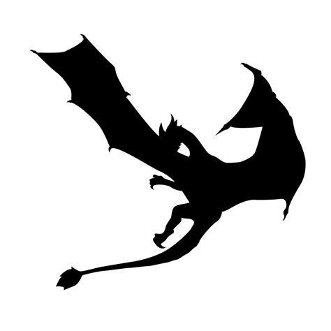 Dragon silhouette. Vector of dragon silhouette. Black Dragon silhouette. mythology Animmal ...