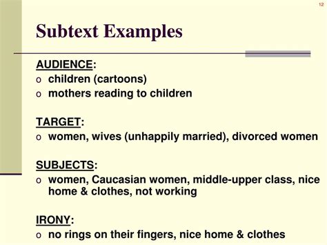 Image result for Subtext Example