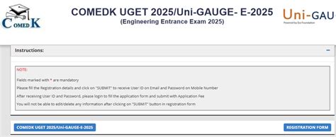 COMEDK UGET 2025 Registration (Till 15 Mar), Application Correction ...