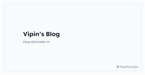Vipin's Blog