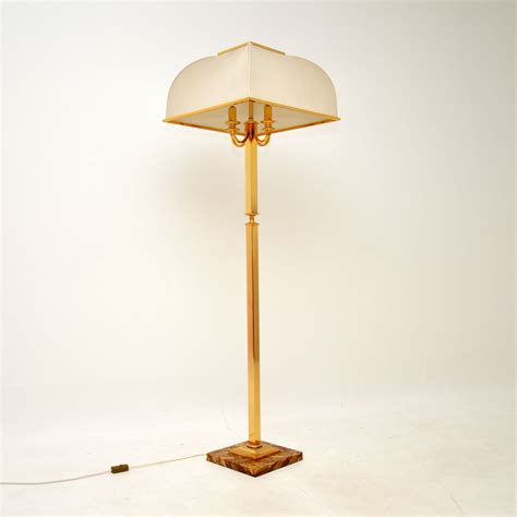 Vintage Brass and Marble Floor Lamp - Retrospective Interiors - Retro ...