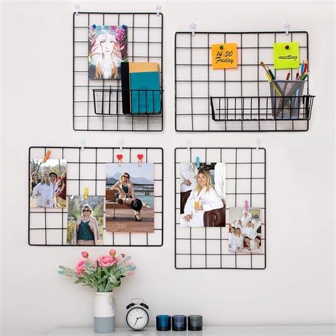 Buy 4 Pack Wire Wall Grid Panel | Photos & Pictures Display Grid Wall ...