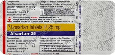 Alsartan 25 MG Tablet (10): Uses, Side Effects, Price & Dosage | PharmEasy