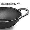 Buy Hawkins Futura 2 Litre Cast Iron Kadhai, Naturally Nonstick Cast ...