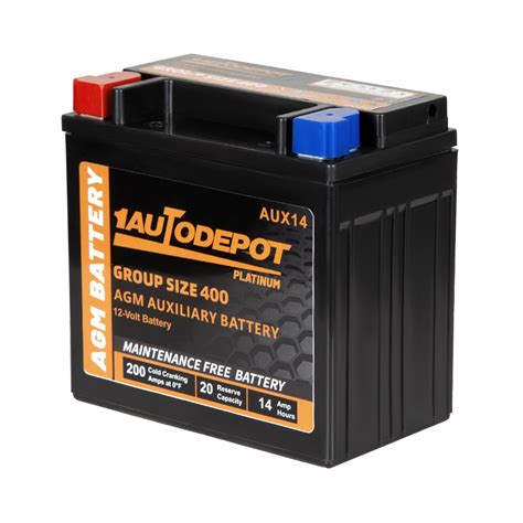 Aux14 Auxiliary Battery Bci Group 400 Agm Battery 200cca 20rc ...