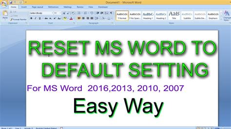 How to Set Microsoft Word Defaults 的图像结果