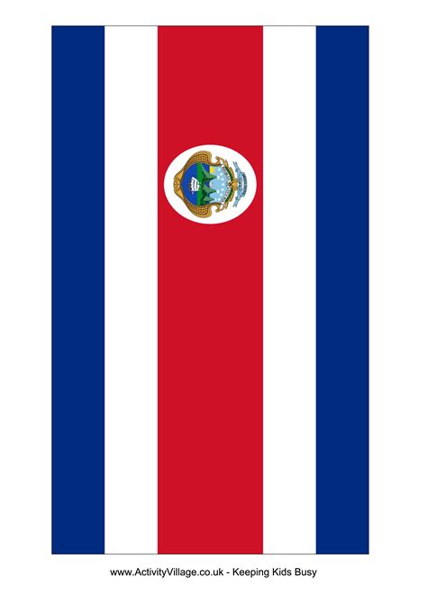 Printable Costa Rican Flag - Printable Board Games