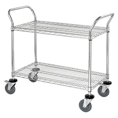 QUANTUM STORAGE SYSTEMS, Corrosion-Resistant Utility Cart with Shallow ...