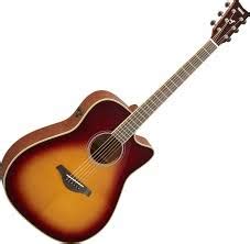Yamaha FGC-TA Brown Sunburst Trans Acoustic Guitar | Priyanka Musical