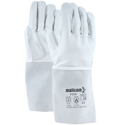 Premium Leather Welding Gloves | EN 388, EN 407, EN 12477 – Mallcom ...