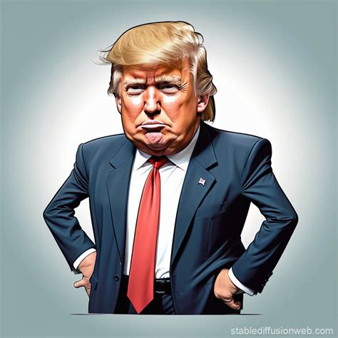 Funny Donald Trump Cartoon | Stable Diffusion Online