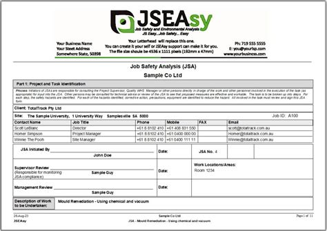 Image result for JSA Examples