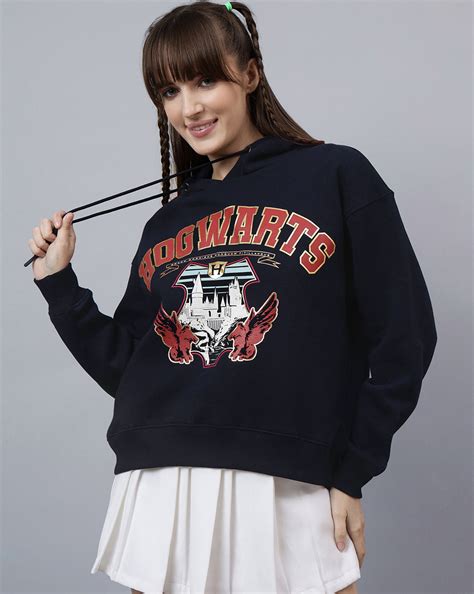 Harry Potter Printed Relaxed Fit Hoodie For Women – Free Authority
