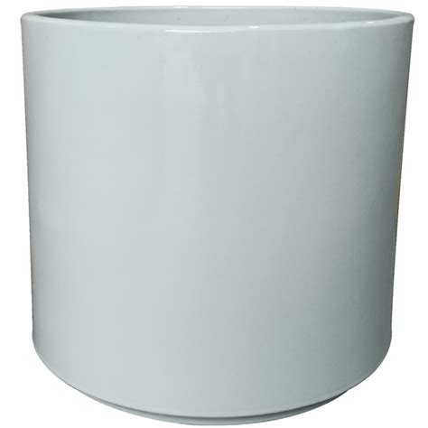 Trendspot Round 15.499-in W Large White Ceramic Outdoor Planter With ...