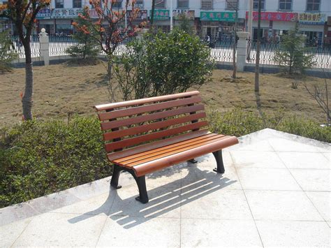 公园椅户外防腐实木长椅子铸铝长凳庭院塑木休闲椅凳有靠背坐椅-阿里巴巴