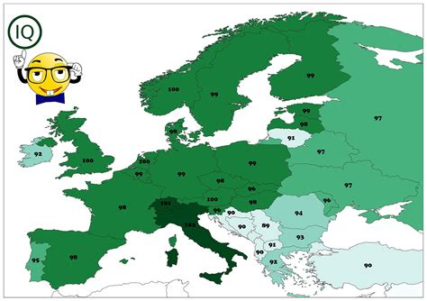 IQ in Europe and Lowest IQ Countries in the World | Mappr