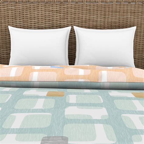 Buy SPACES Geostance Blue Printed Cotton Double Bed Quilt - 224x270cm ...