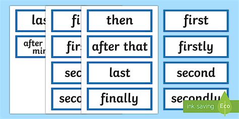 Time and Sequence Words Worksheet - Twinkl