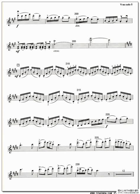 赛马提琴谱（陈赟俊整理版）_器乐乐谱_中国曲谱网