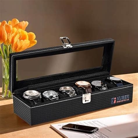Styleys Watch Box Watch Storage Box Watch Case Organizer Faux Leather ...