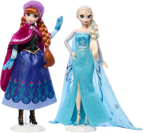 Mattel Frozen Anna & Elsa Doll Set - Disney Princess Collector Fashion ...