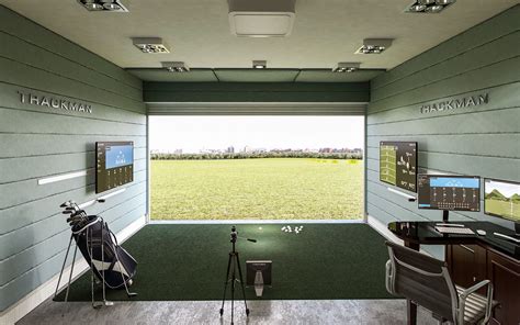 Indoor and Outdoor Golf Studio | Golf simulator room, Gym room at home ...