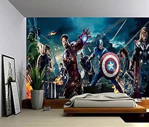 Dizzy Photo Wallpaper Wall Mural Woven Self-Adhesive Art Avengers ...