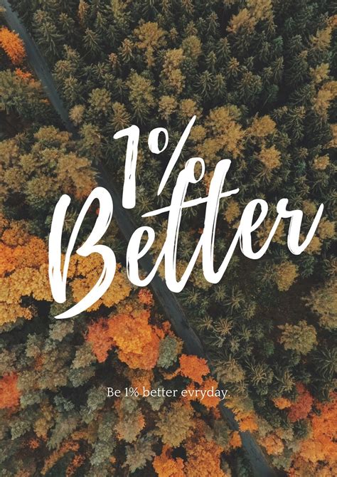1% Better Every Day Motivational Poster - Etsy