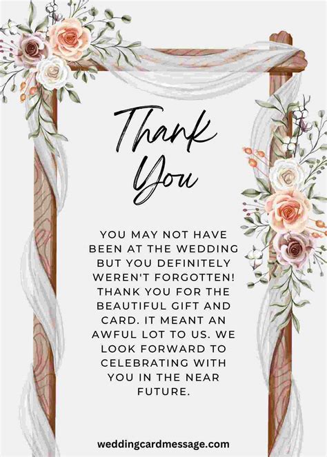 Wedding Thank You Wording for Guests Who Didn't Attend - Wedding Card ...
