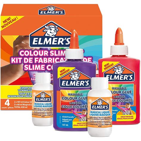 Elmer's Colour Slime Kit | Slime Supplies Include Washable Colour PVA ...