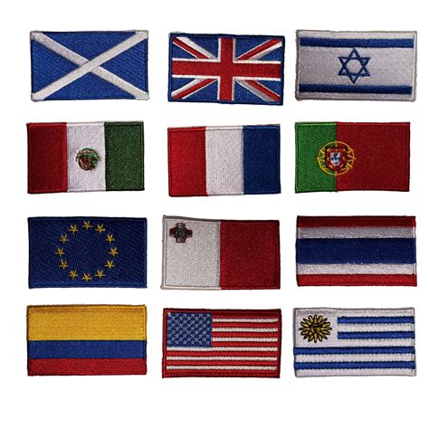 Flag Patches, Flag, Flag Embroidery, Flag Iron on Patch, Country Flag Patch, North America, Asia ...