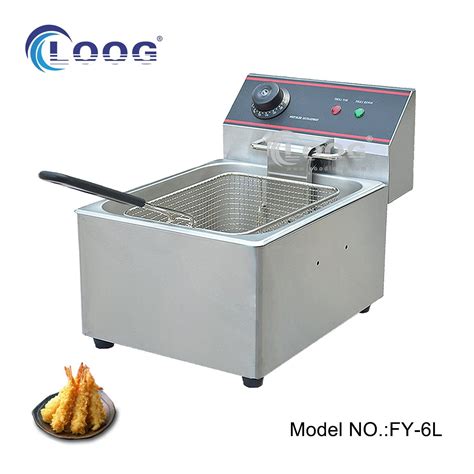 6L Countertop Stainless Steel Cylinder Electric Fryers Commercial ...