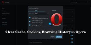 Image result for Clear Browser Cache in Opera