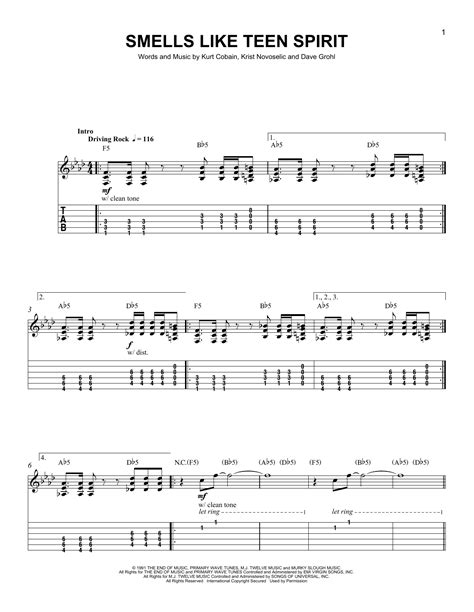 Smells Like Teen Spirit by Nirvana - Easy Guitar Tab - Guitar Instructor