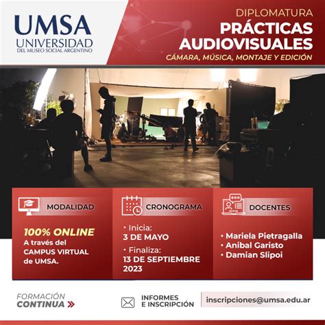 05/23 Diplomatura Prácticas Audiovisuales. Cámara, música, montaje y ...