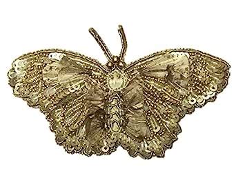 Butterfly shaped Brooch/Pin - Golden Colour : Amazon.in: Jewellery