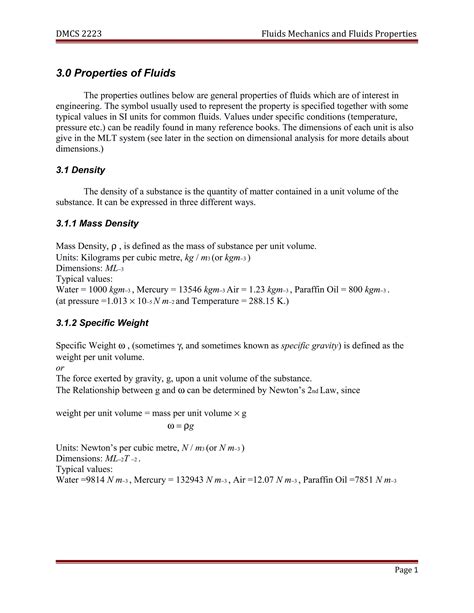 Properties Of Fluids | PDF