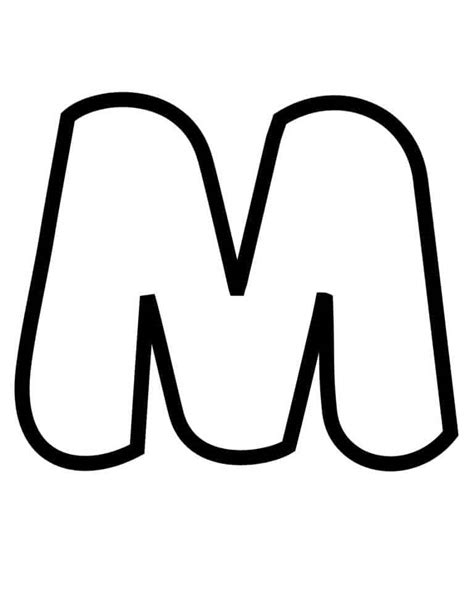 Free Printable Bubble Letter M: Bubble Alphabet Letters